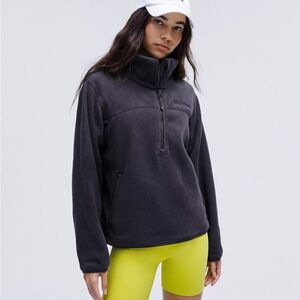 NWT Lululemon half-zip fleece pullover - black night - size 10